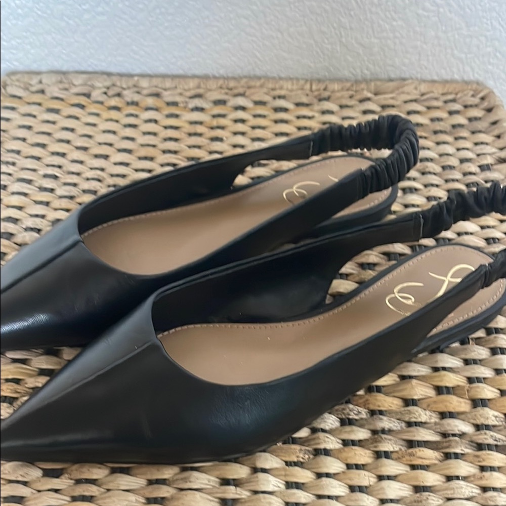 Sam Edelman Women's Whitney Black Slingback Flats, 8M - Picture 3 of 6